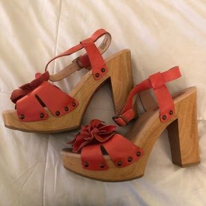 Coral Korks by Kork Ease platform heels size 9